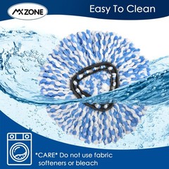 MXZONE Spin Mop Replace Head for O 2pcs 2-Tank Blue, 2-tank Blue