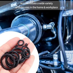 200 Pcs Black Rubber O Ring Assortment Kit 15 Sizes Washer Seal Set