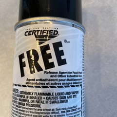 New CERTIFIED FREE Release Agent For Food Plant 12oz/340g