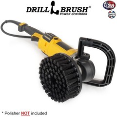 Outdoor Concrete Brush – Driveway Cleaner Scrub for Rotary 7in, Black