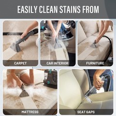 Portable Carpet Cleaner Machine with Steam and Heating Techology,18Kpa Powerf…