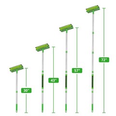 Zavrski Ceiling Fan Cleaner Duster with 6 Ft/72” Extension Pole 72”, Green