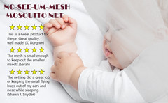 No-See-Um mesh Square Mosquito Net for King Size Bed 2 Openings Netting Mosquito
