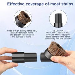 2 Pack Round Dust Brush For Shark Vacuum Attachment with Vacuum Hose Adapter,…