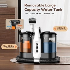 Portable Carpet & Upholstery Spot Cleaner Machine,15Kpa Deep L, Bright Orange