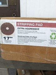 PRO SOURCE Maroon Extra HD Floor Stripping Pads: 17″ Diameter Qty 5 PS-430517