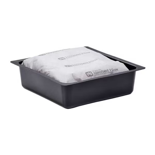 Pig Absorbent Pillow In Pan, 12 gal, , Black/Gray PAN201 Pig PAN201 036226014026