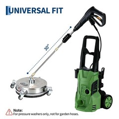 14″ Stainless Steel Pressure Washer Surface Cleaner 4 Wheels Driveway 4000PSI