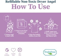 Truly Free Dryer Angel – Natural Dryer Sheet Alternative, Non-Toxic Reusable …