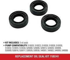 Simpson Genuine OEM Oil Seal Kit for DXPW3025 Pressure Washer – 7105741
