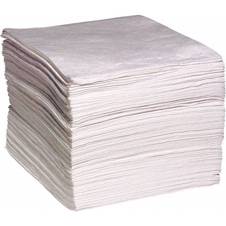 Spilltech Wp100h Sorbents, 33 Gal, 15 In X 19 In, Oil, White, Polypropylene