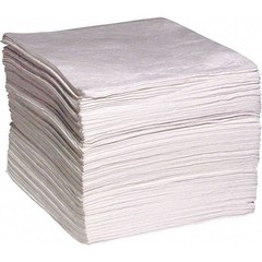 Spilltech Wp100h Sorbents, 33 Gal, 15 In X 19 In, Oil, White, Polypropylene