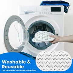 Gabrella 6 Pack 3897A Rotating Steam Mop Pads Replacement Compatible White