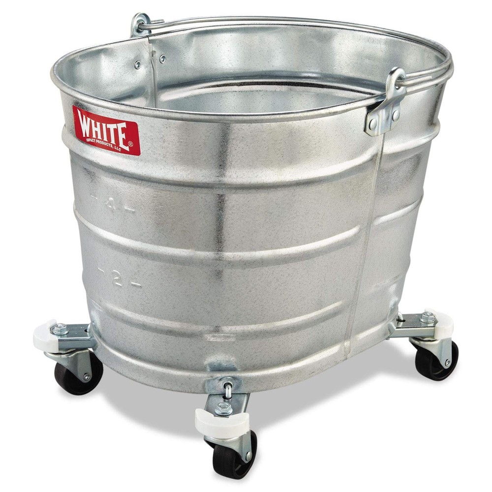 IMPACT PRODUCTS IMPACT METAL MOP BUCKET 26 QT STEEL 260 – SILVER METAL