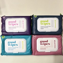 goodwipes Flushable Wipes 4x60ct Lavender Cedar Shea-Coco Rosewater Hypoallerge…