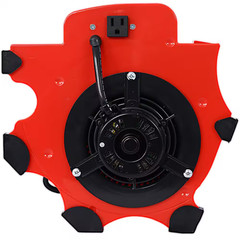 12 In. 3-Speed Heavy-Duty Portable Air Mover Floor Fan and Carpet Dryer in Red w