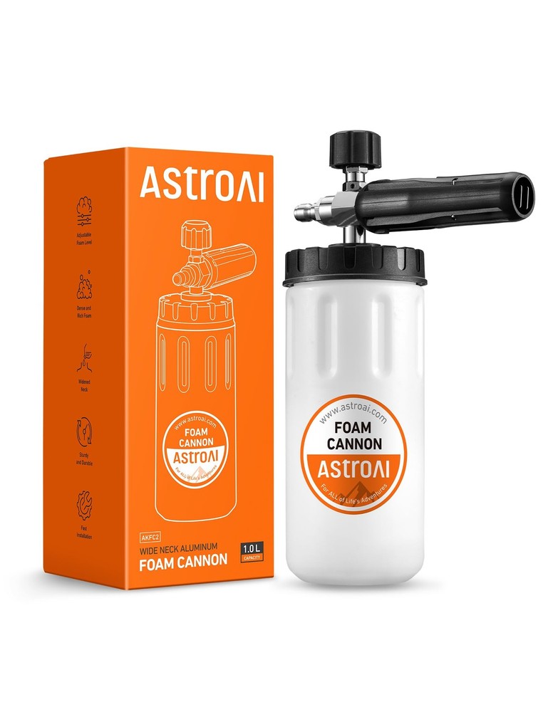 AstroAI Foam Cannon for 1 Liter, Orange Label, Without Nozzles