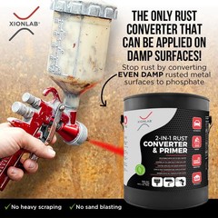 Xion Lab 2-in-1 Rust Converter Metal Primer – Concentrate Covers Up to 4X Mo…