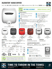Excel XLERATOR XL-W 110V/120V Hand Dryer High Speed MAKE AN OFFER