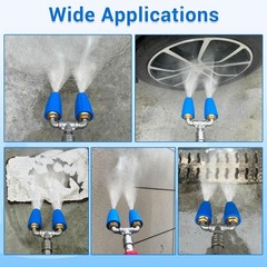 EZALOR Dual Turbo Nozzle Pressure Washer, 360°Rotating 1/4 inch
