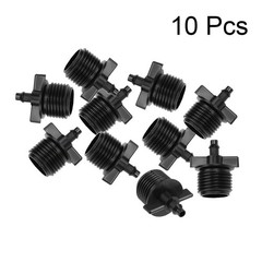 uxcell Barb Drip Pipe Connector 1/2 BSPF Male Thread 4/7mm Hose 4/7mm, Black