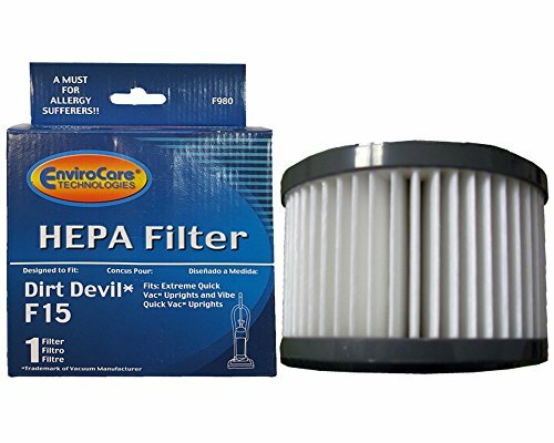 (1) Dirt Devil Pleated HEPA Vacuum Filter F-15 Vibe Quick Vac, Extreme Quick …