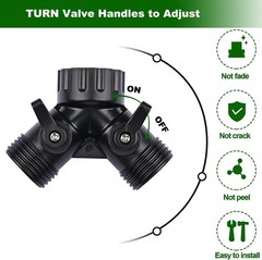 1/2 Inch Drip Y Hose Splitter, inch irrigation tubing connectors