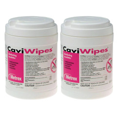 2x Metrex Caviwipes Towelettes Large Wipes 160ct Canister Exp-2027 FRESH USA