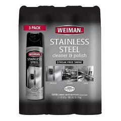 New ! 3 X 17 oz Weiman Stainless Steel Cleaner & Polish Streak Free Shine