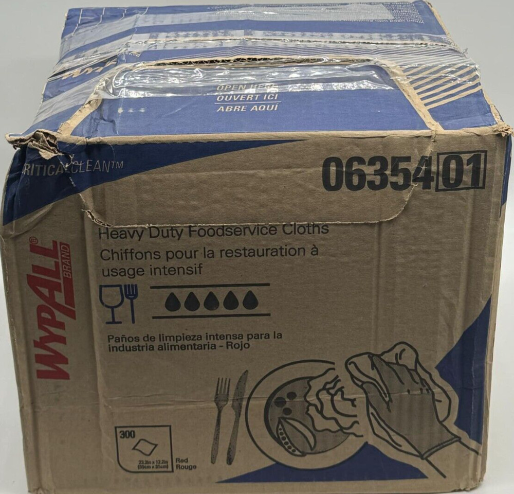 Kimberly Clark Professional 06354 Heavy Duty Foodservice Cloths ~ 300 CT ~ READ