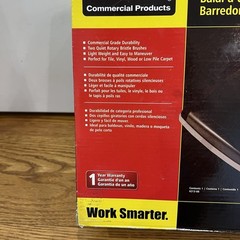 New In Box Rubbermaid Commercial 421388BLA 44 in. Dual Action Sweeper, Black