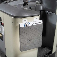 Pig Mat124 Sorbent Pad, 13 Gal, 14 In X 15 In, Universal, Gray, Polypropylene