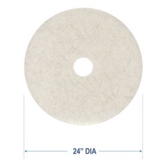 Boardwalk 4024NAT 24″ Dia Burnishing Floor Pads – Natural White (5/CT) New
