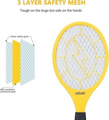Electric Fly Swatter Racket Dual Use Indoor Outdoor Mosquito Killer