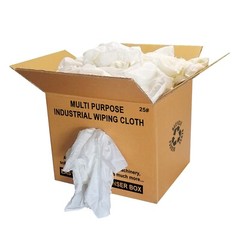 White Sheeting 100% Cotton Cleaning Rags – 25 lbs. Box – Multi Purpose Cleaning