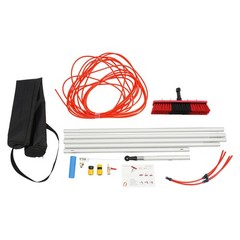 Outdoor Solar Panel Cleaning Brush Adjustable Pole Window Washing Cleaning Kit