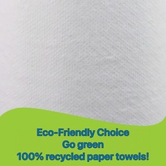 Paper Hand Towel 6 Rolls White 8 inch 350 ft 1 Ply Hardwound Dispensers