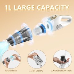 Myuako Handheld Vacuum Cordless 16000Pa 160W Handheld Car Cordless Vacuum