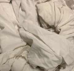 White Knit T-Shirt 100% Cotton Cleaning Rags 50 lbs. Bag – Multipurpose Cleaning