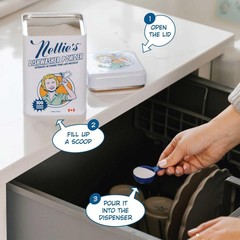 Nellie’s Dishwasher Powder – Tough on Food Residue, 56.48 Ounce (Pack of 1)