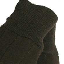 Gloves & ar Adult Jersey Gloves, Brown, Lar Pa of 12 US