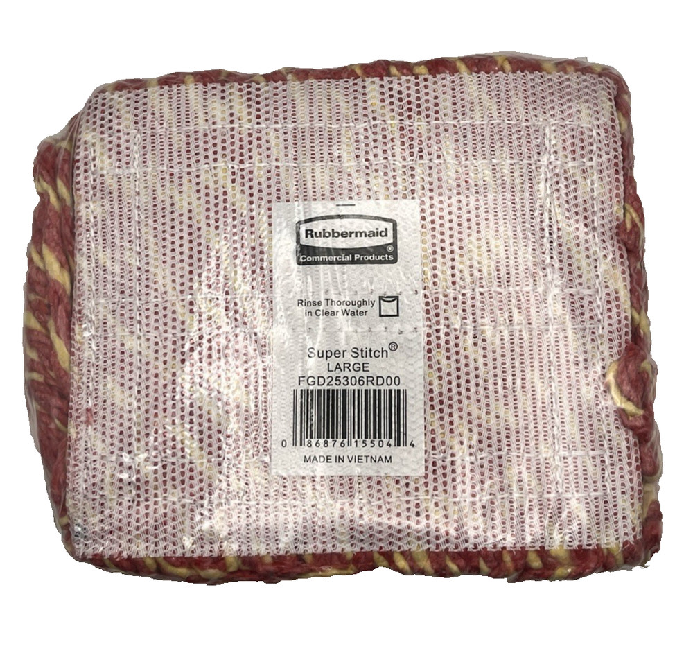Rubbermaid commercial Super Stitch Mop Head Cotton/Synthetic Large FGD25306RD00