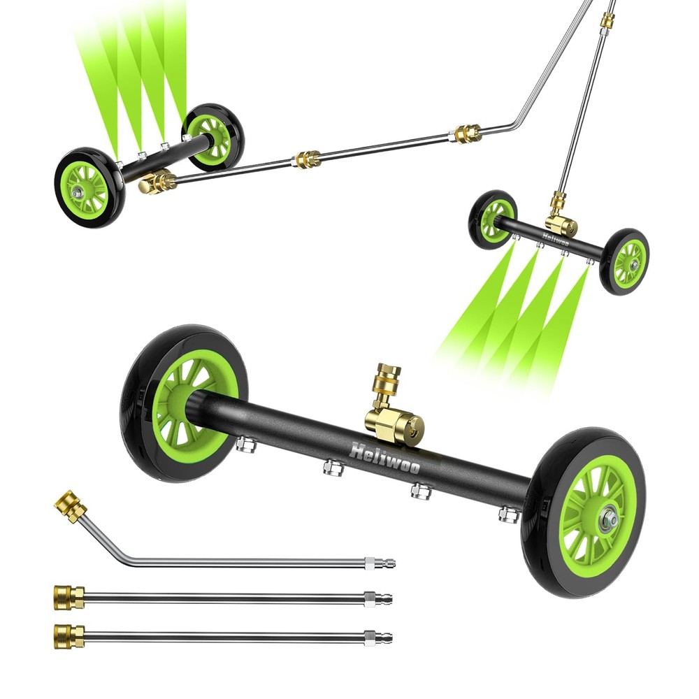 Heliwoo Undercarriage Pressure Washer Attachment 16 Inch Power 16 Inch, Green