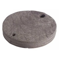 Spilltech Sorbent Pad, 8 gal, 22 in Dia., , Gray, Polypropylene GTOP Spilltech