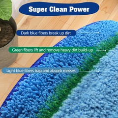 FURCIELOS 12 Pack 18 Inch Deep Cleaning 12 Mop, Blue