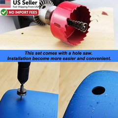Rain Barrel Spigot PVC Faucet Kit Bulkhead Fitting Ball Valve Hole Saw FROM USA