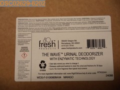 Qty=60(6 boxes of 10): Fresh Products The Wave, Deodorizer, WDS-F-0101060M-04