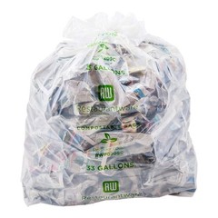 Restaurantware Clear Plastic Trash Bags 100 Count 33 Gallon Plastic Garbage