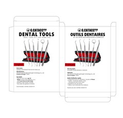 G.CATACC Dental Tools, 7 Piece Set, 6 Pack Tools With Black Case