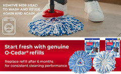 O-Cedar EasyWring RinseClean Microfiber Spin Mop & Bucket Floor Cleaning System